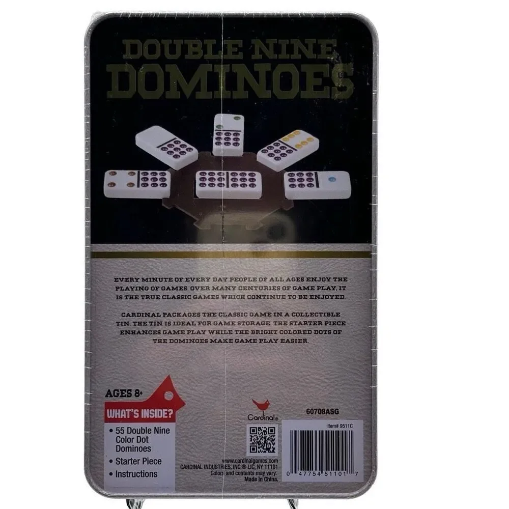 Cardinal Classics‎ Double Nine Dominoes Set in Collectible Storage Tin